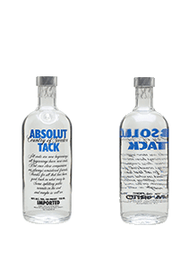 bouteille alcool Absolut Tack 2008