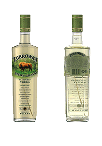 bouteille alcool ŻUBRÓWKA Herbe de Bison