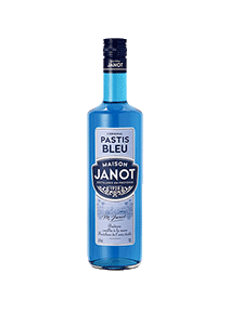 bouteille alcool JANOT Bleu