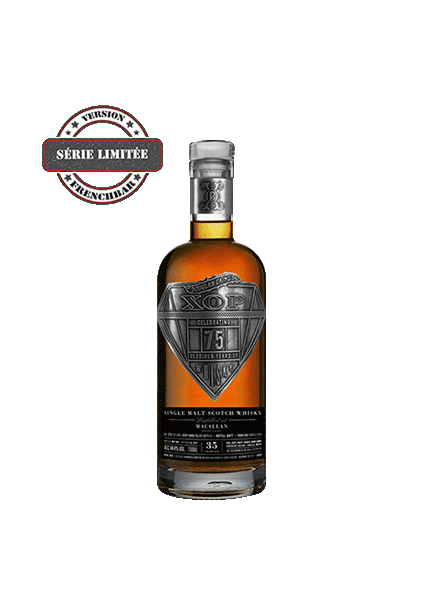 bouteille alcool  X.O.P 75th Anniversary Macallan 35 ans 