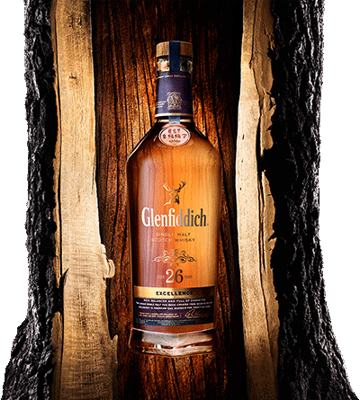 Bouteille Glenfiddich Excellence dans arbre