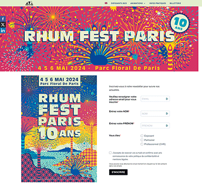 Site web 2024 Rhum Fest Paris